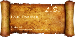 Lauf Dominik névjegykártya