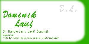 dominik lauf business card